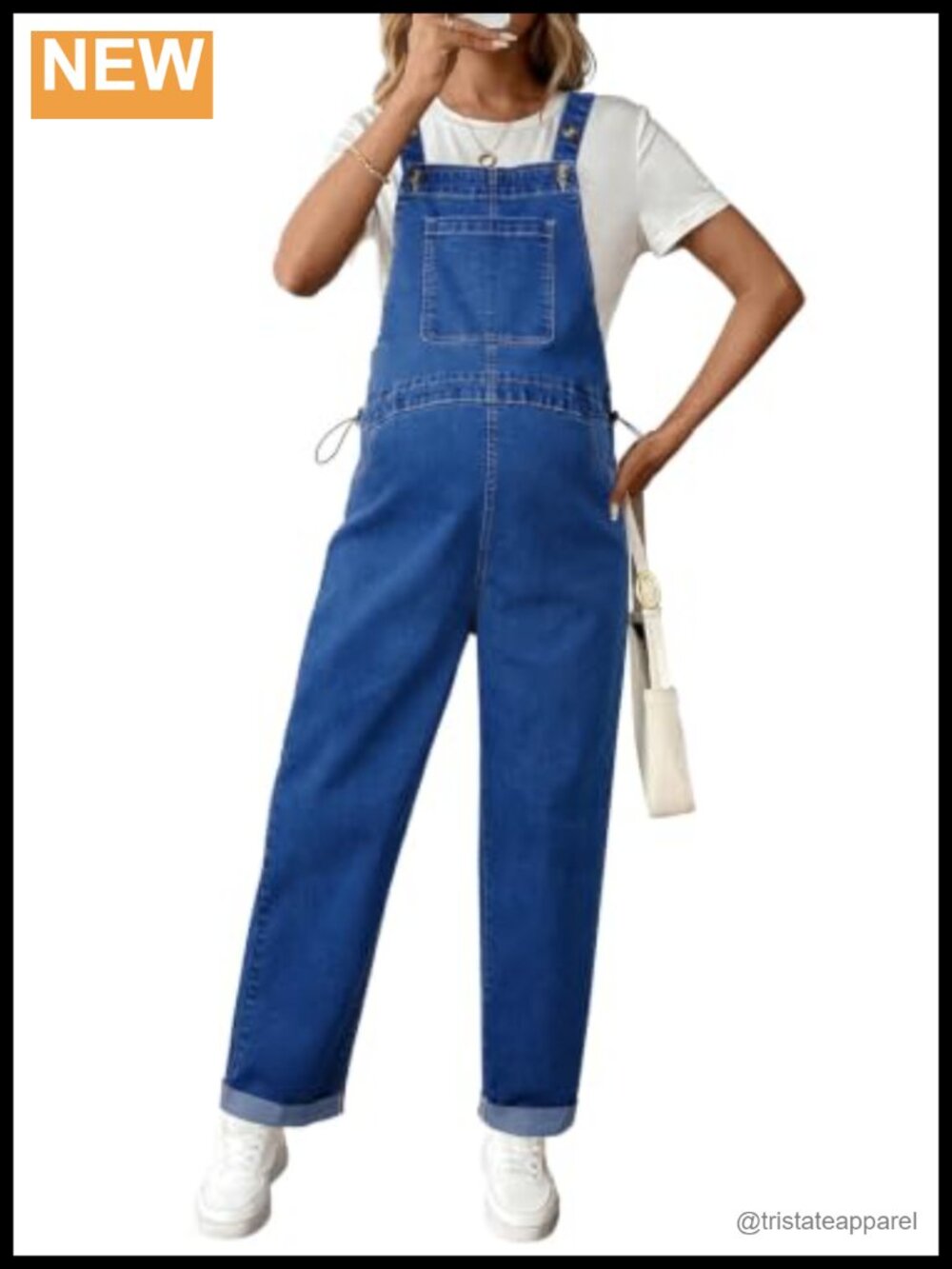 Maternity Denim Overalls Adjustable Strap Bib Jumpsuit Pregnancy